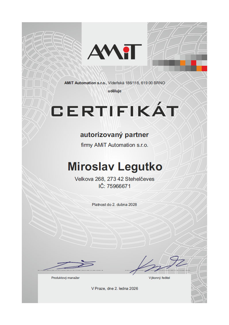 Certifikát AMiT